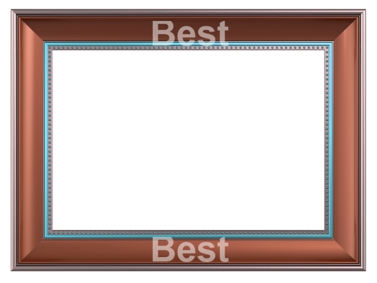 Brown picture frame isolated on white background