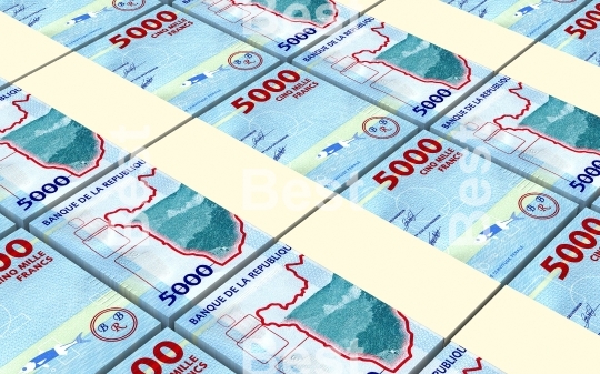 Burundian francs bills stacked background