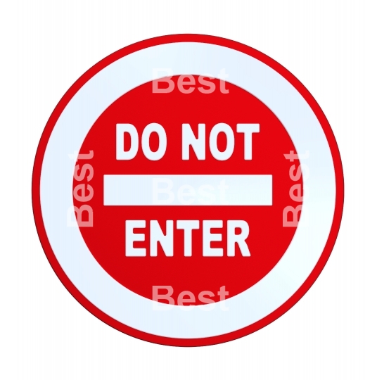 DO NOT ENTER sign. 
