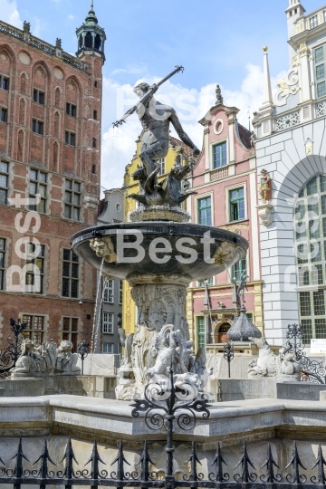 Neptun fountain in Gdansk