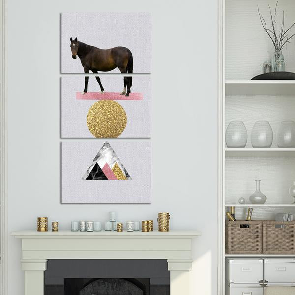Balancing Horse Multi Panel Canvas Wall Art
