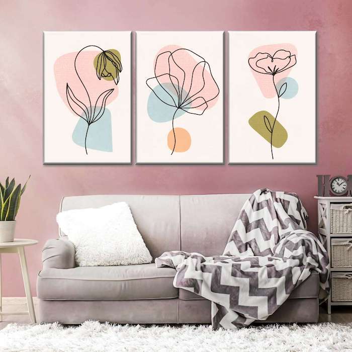 blush pink wall decor