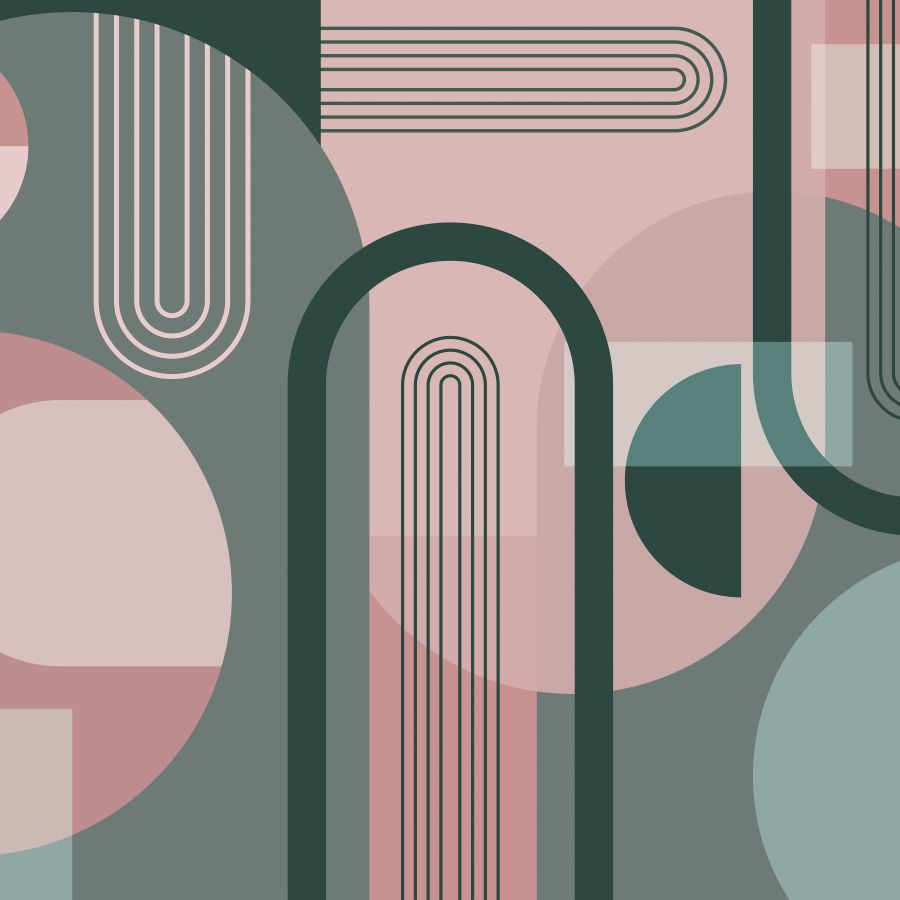 Green and Pink Wall Art