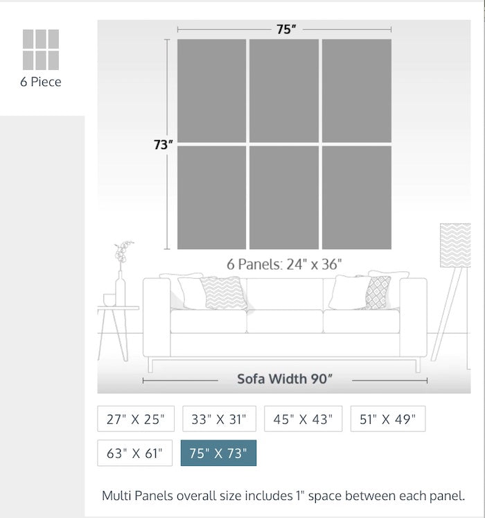 How big should art be on a wall