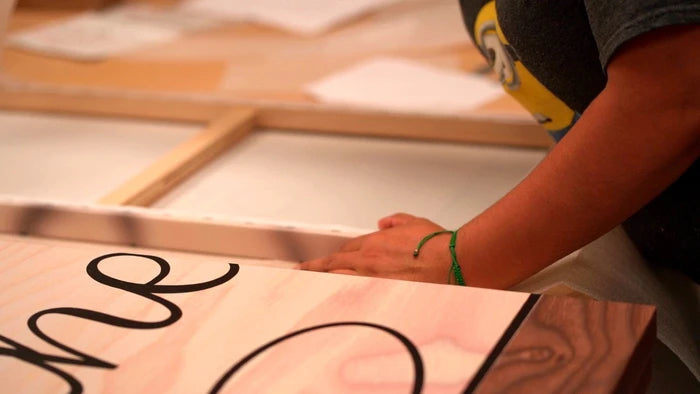 how to hang a 3 piece canvas