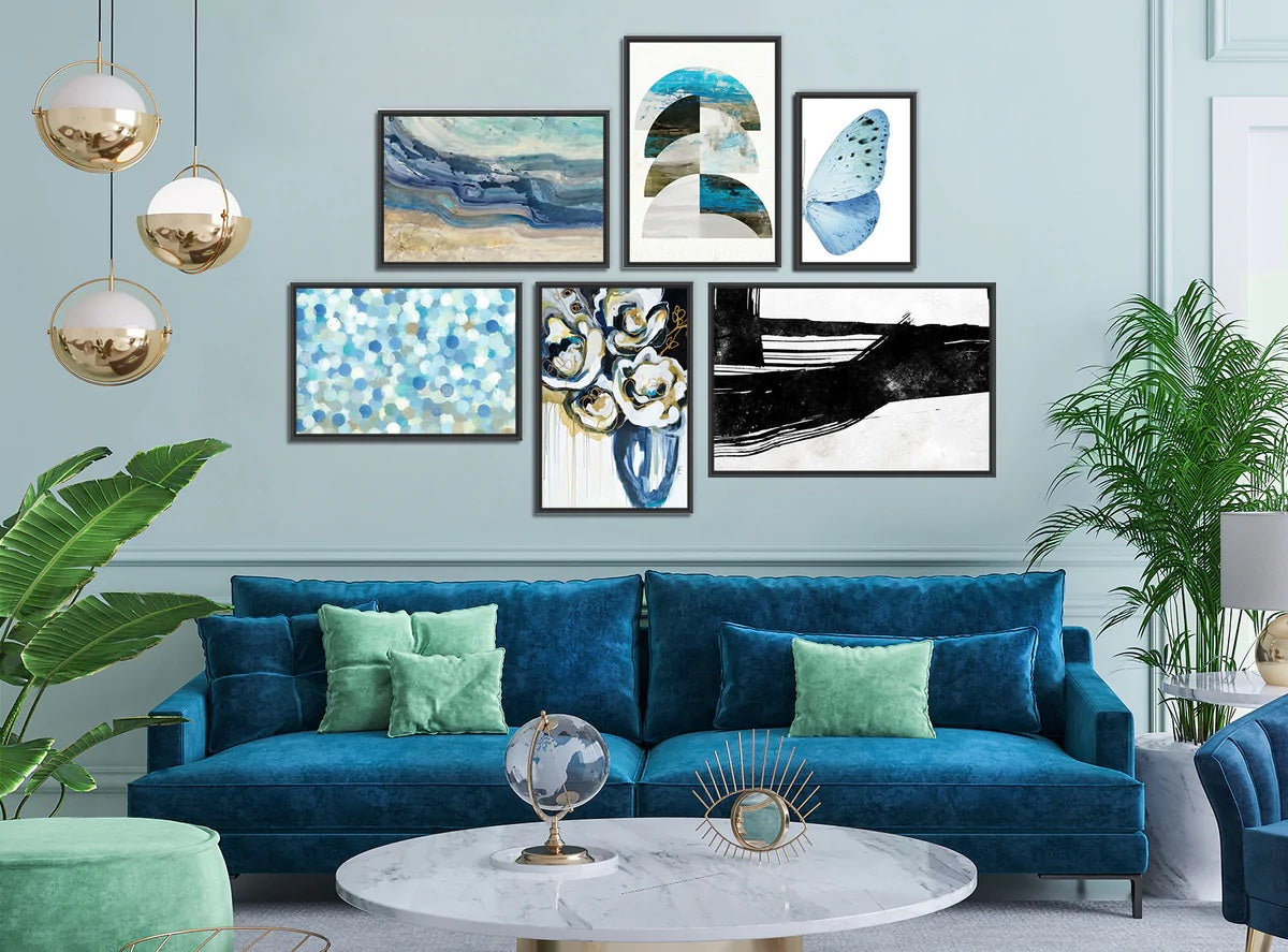 how to hang a symmetrical gallery wall