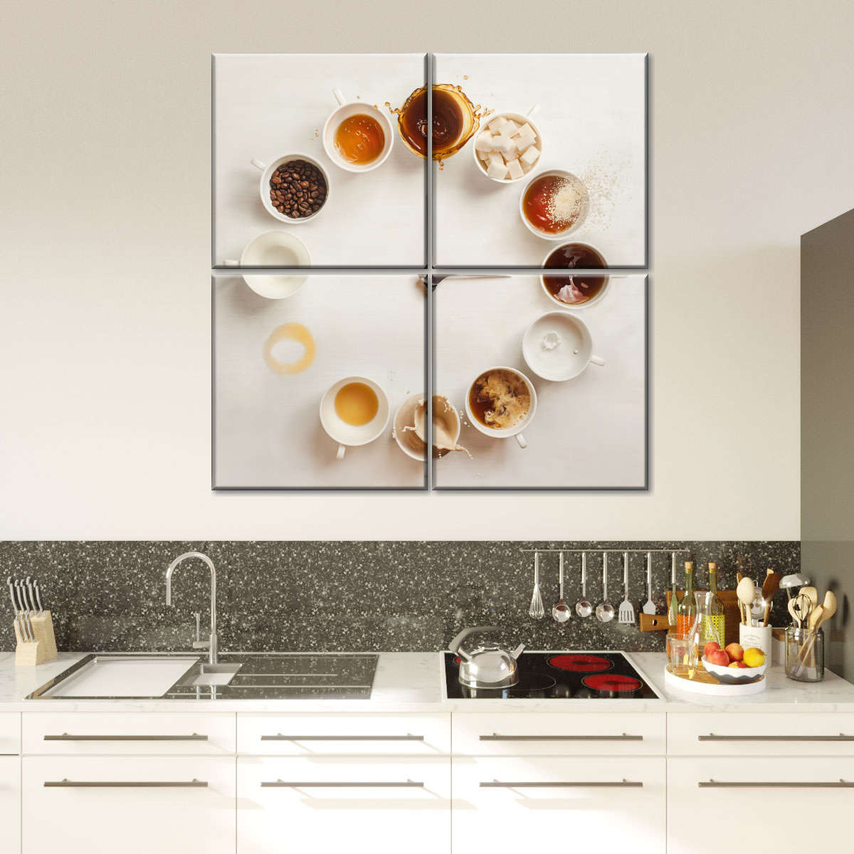Always Coffee Time Multi Panel Canvas Wall Art