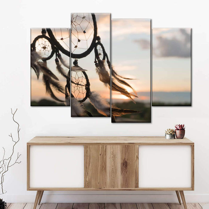 Dreamcatcher Sunset Multi Panel Canvas Wall Art