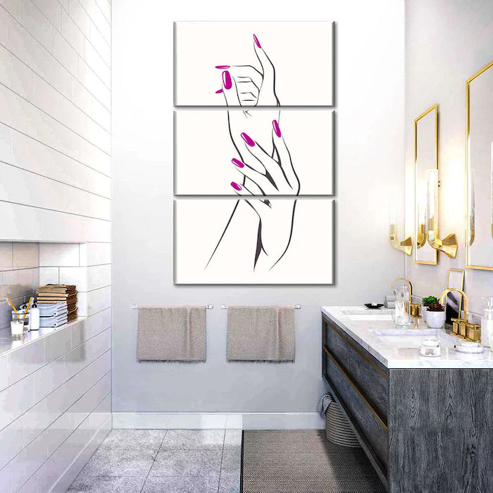modern bathroom wall art