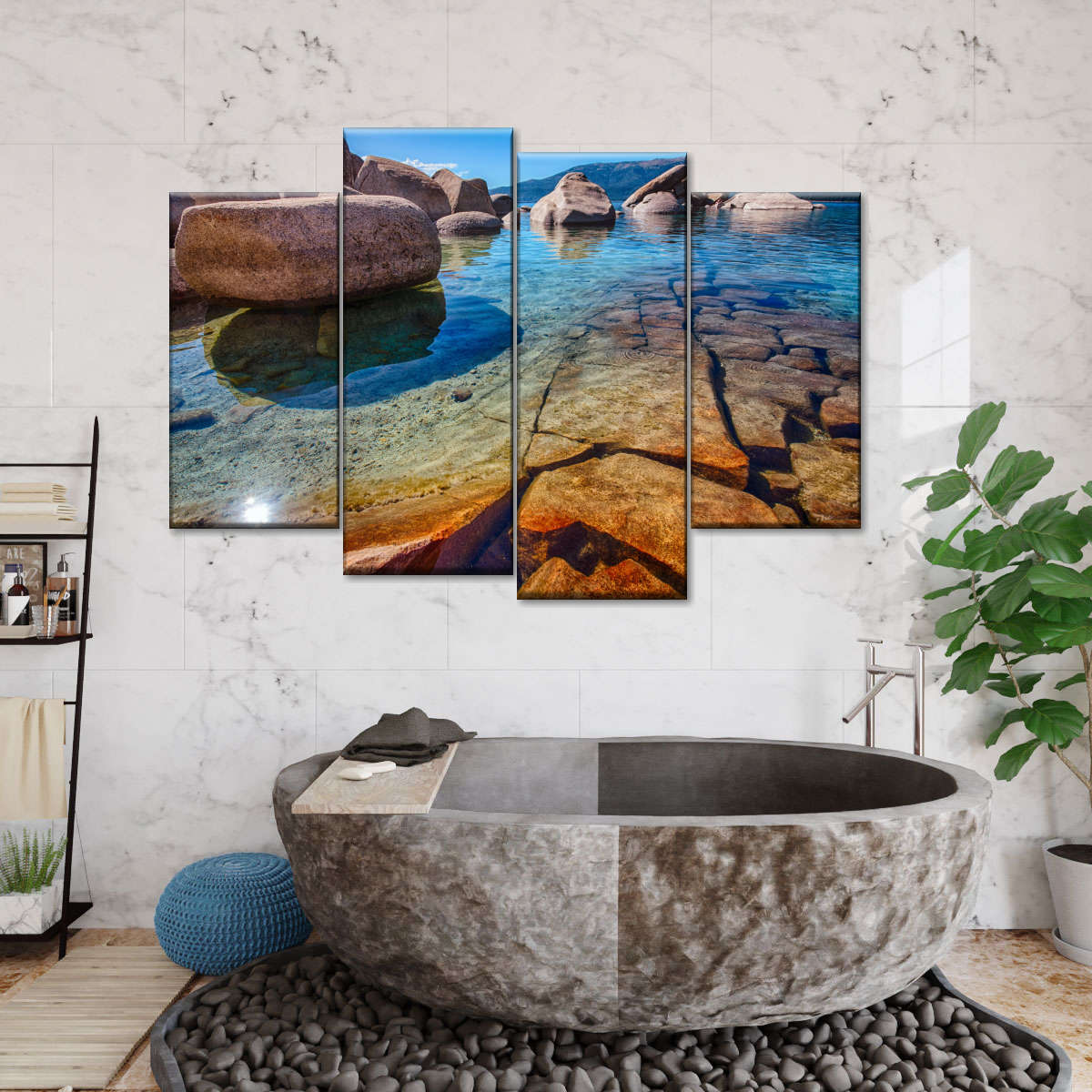 spa bathroom wall art ideas