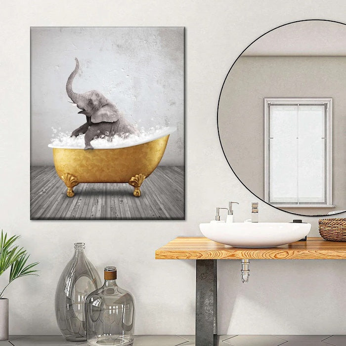 trending powder room wall decor