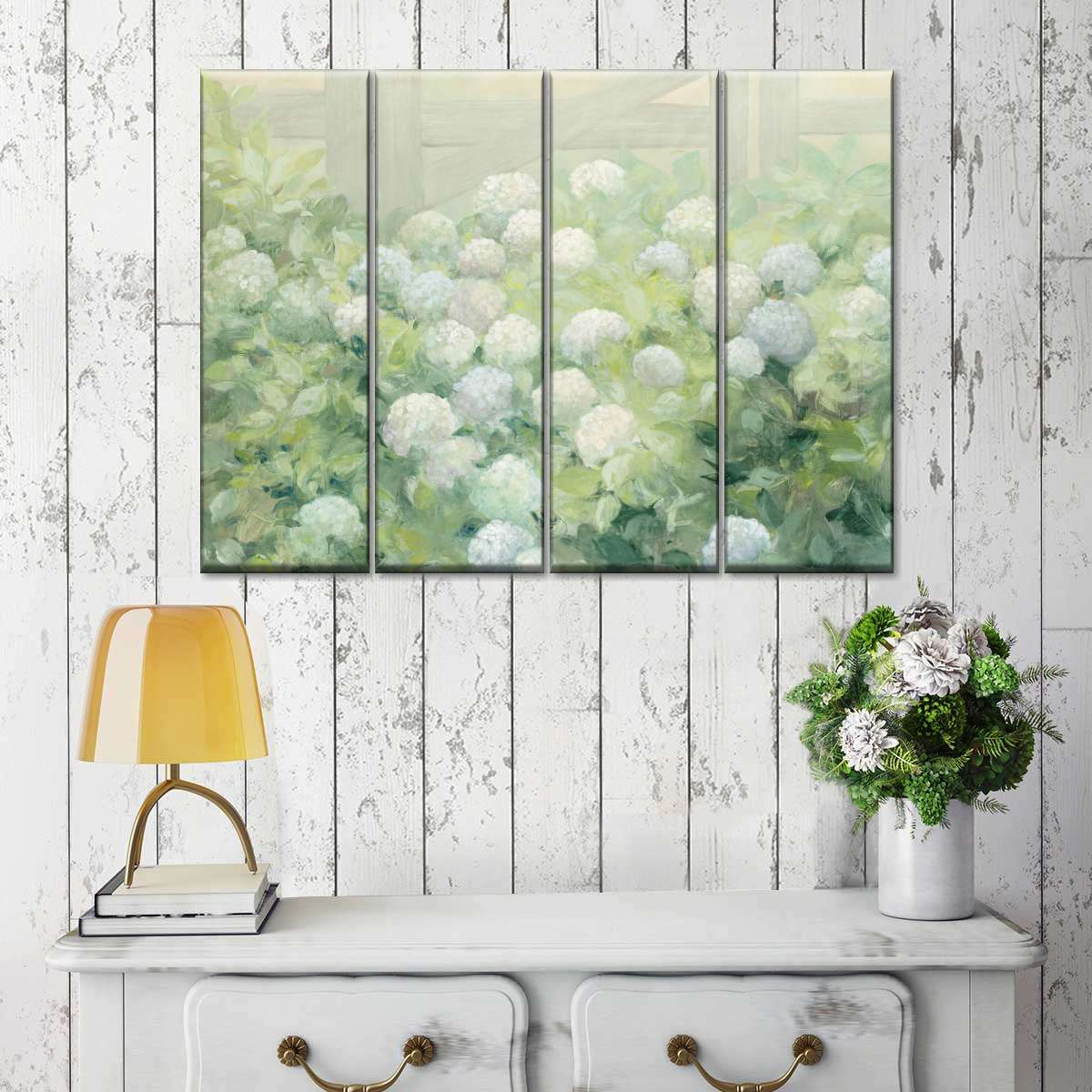 Hydrangea Lane Multi Panel Canvas Wall Art
