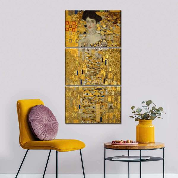 Portrait of Adele Bloch-Bauer I Multi Panel Canvas Wall Art