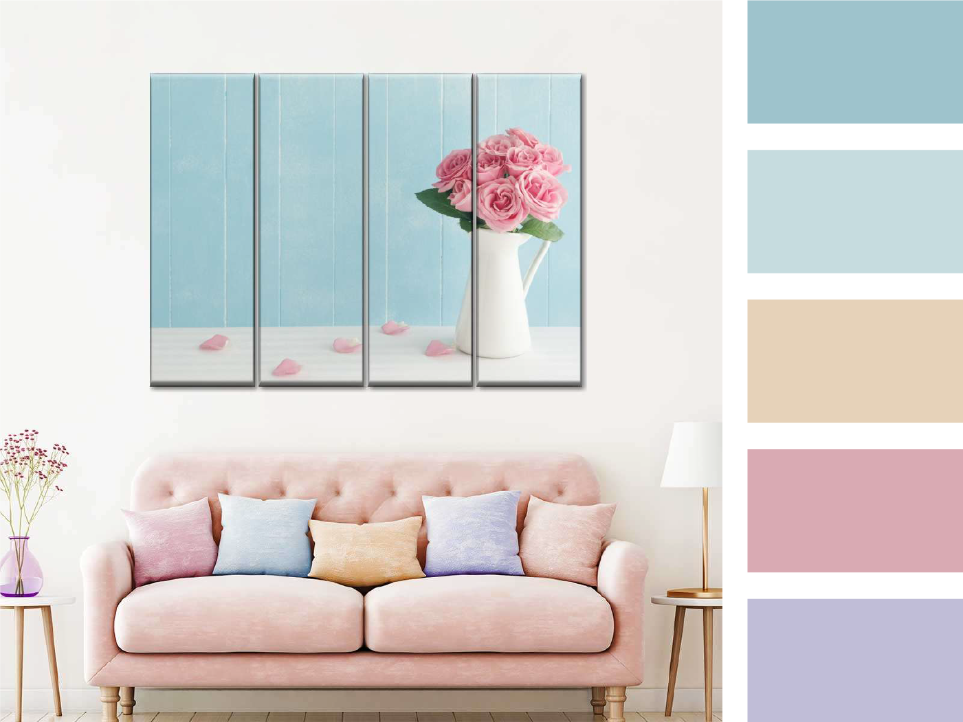 Shabby chic color palette