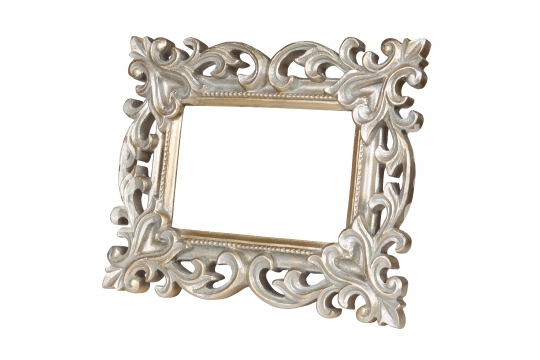 Silver gold carved picture frame