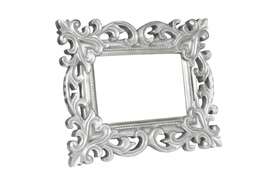 Silver carved picture frame 