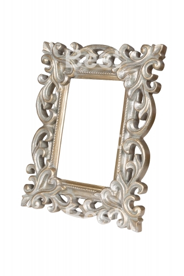 Silver gold carved picture frame