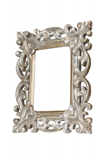 Silver gold carved picture frame