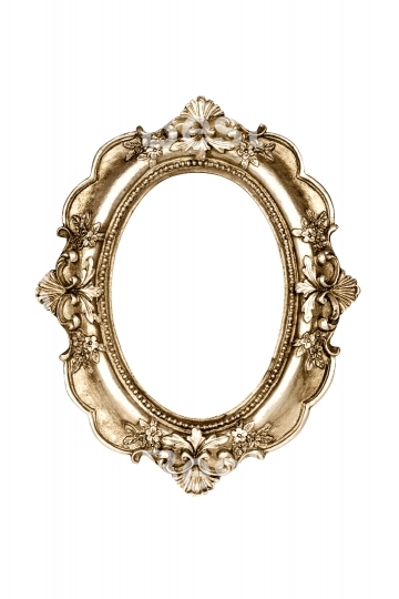 Oval gold picture frame