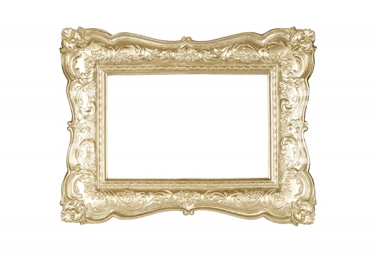 Gold carved picture frame