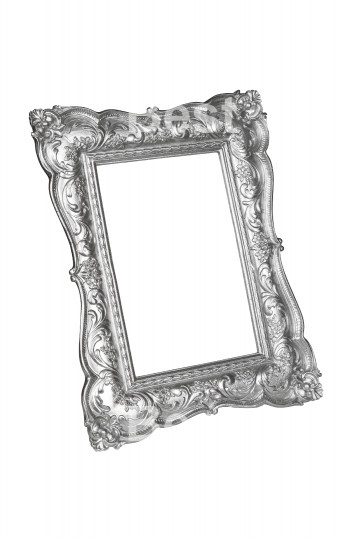 Silver carved picture frame