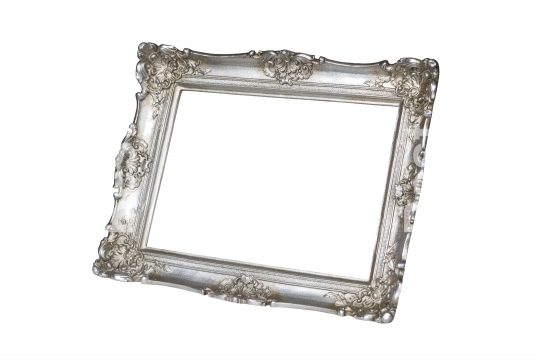 Old silver picture frame