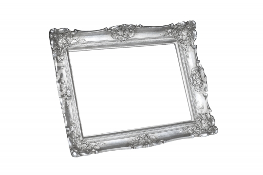 Silver carved picture frame