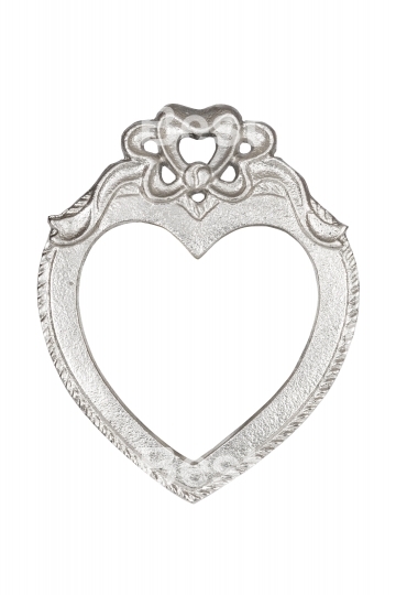 Silver heart picture frame