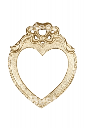 Gold heart picture frame