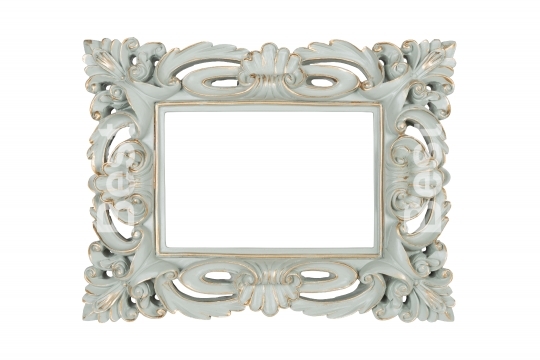 Aquamarine carved picture frame
