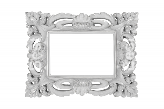 Grey carved picture frame