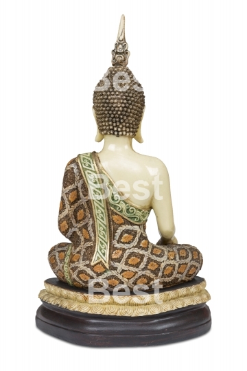 Antique colorful Buddha statue