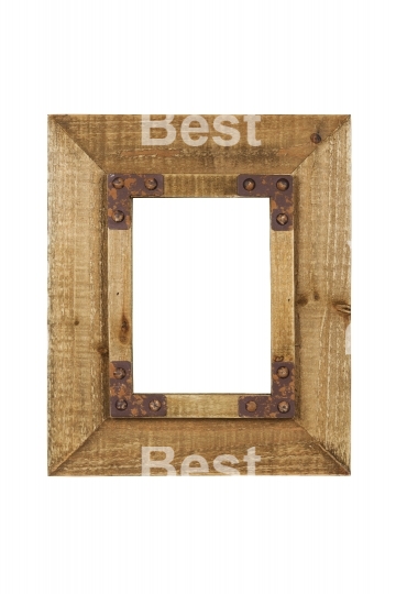 Old wooden picture frame