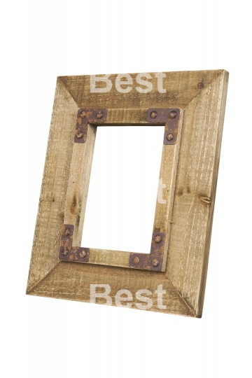 Old wooden picture frame