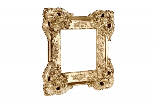 Golden picture frame