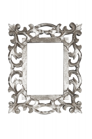 Silver carved picture frame