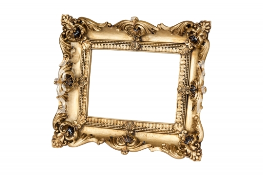 Golden picture frame