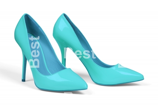 Turquoise high hell shoes