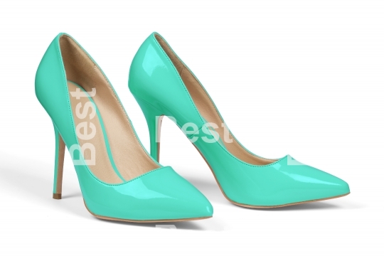 Turquoise high hell shoes