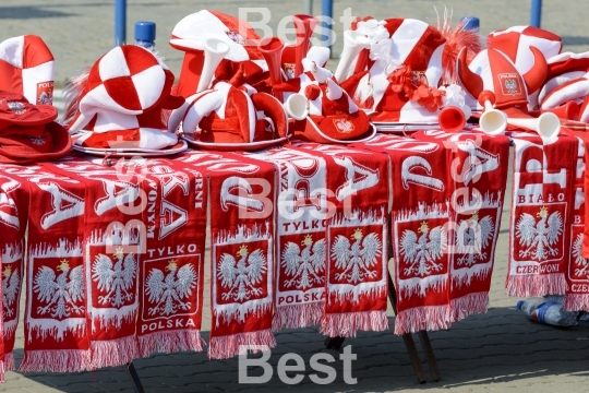 Polish fans accessories stand