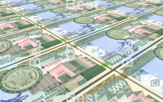  Burundian francs bills stacks background