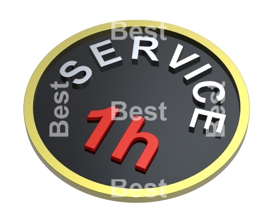 1 hour service sign