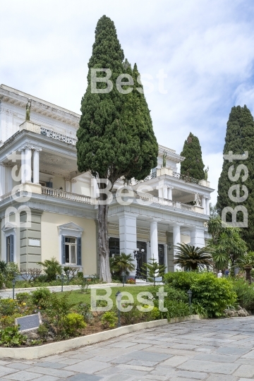 Achilleion palace in Gastouri on Corfu island, Greece. 