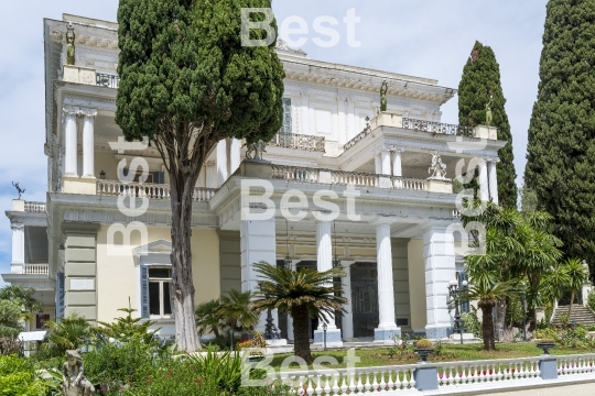 Achilleion palace in Gastouri on Corfu island, Greece. 