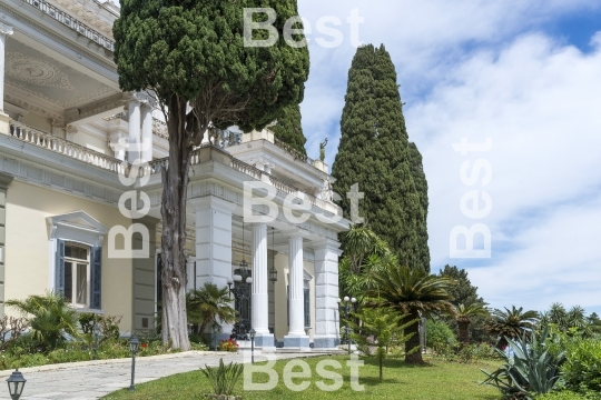 Achilleion palace in Gastouri on Corfu island, Greece. 