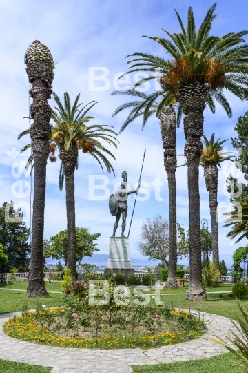 Achilleion palace in Gastouri on Corfu island, Greece. 