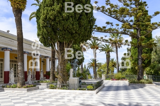 Achilleion palace in Gastouri on Corfu island, Greece. 