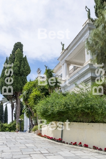 Achilleion palace in Gastouri on Corfu island, Greece. 