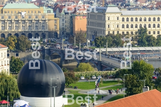 Aerial view of Prague