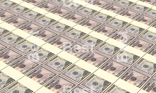 American dollar bills stacks background